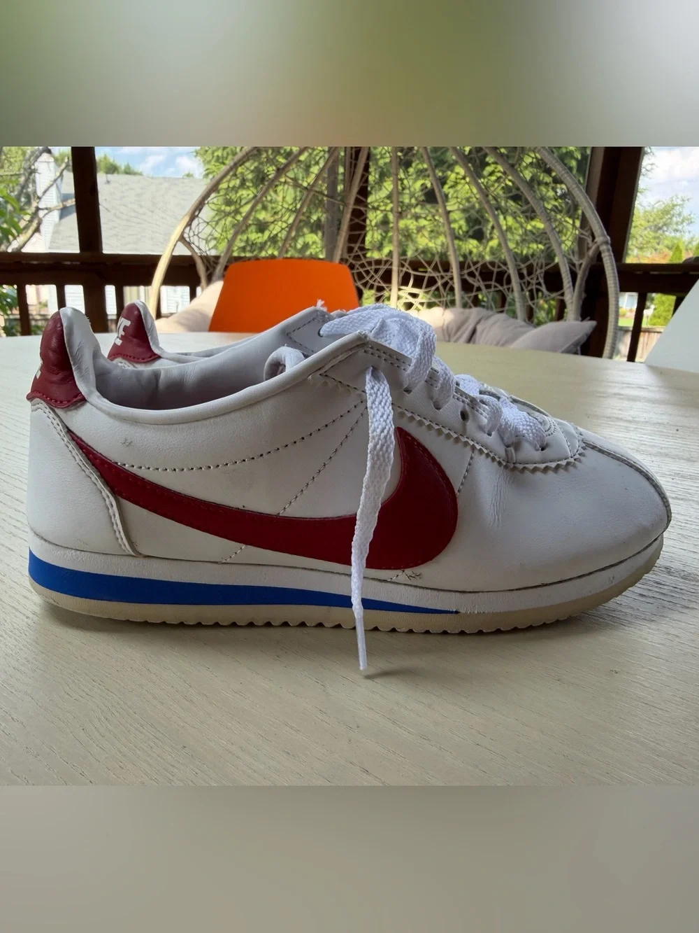 Nike Classic Cortez Forrest Gump USA Olympic Red White Blue 807471-103 Sz 6